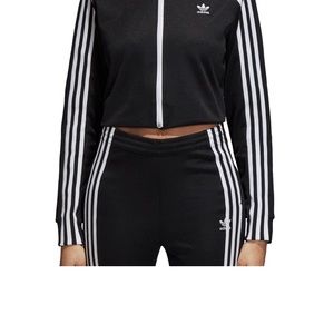 Adidas cropped track jacket
